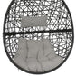 38" Gray Steel Outdoor Egg Chair