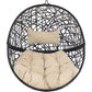 38" Yellow Steel Outdoor Egg Chair