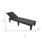 Set of Two Black Heavy Duty Resin Outdoor Chaise Lounges