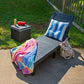 Set of Two Black Heavy Duty Resin Outdoor Chaise Lounges