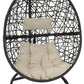 42" Beige Steel Outdoor Egg Chair