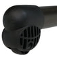 70" Black Steel Sling Outdoor Rocking Chaise Lounge With Canopy