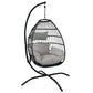 46" Gray Steel Outdoor Egg Chair