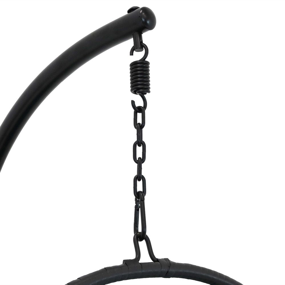 46" Gray Steel Outdoor Egg Chair