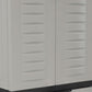 57" Black And Gray Heavy Duty Plastic Four Door Utility Cabinet