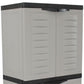 57" Black And Gray Heavy Duty Plastic Four Door Utility Cabinet