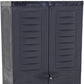 49" Dark Gray Heavy Duty Plastic Locking Two Door Utility Cabinet