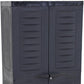 24" Charcoal Plastic Accent Cabinet With Two Doors