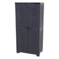 24" Charcoal Plastic Accent Cabinet With Two Doors