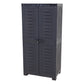 49" Dark Gray Heavy Duty Plastic Locking Two Door Utility Cabinet