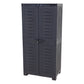 24" Charcoal Plastic Accent Cabinet With Two Doors