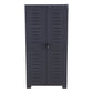 24" Charcoal Plastic Accent Cabinet With Two Doors