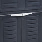 24" Charcoal Plastic Accent Cabinet With Two Doors And One Drawer