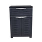 35" Dark Gray Heavy Duty Plastic Two Door One Drawer Utility Cabinet