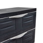 30" Dark Gray Heavy Duty Plastic Three Drawer Utility Cabinet