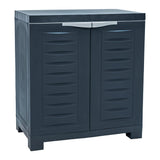 26" Dark Gray Heavy Duty Plastic Two Door Utility Cabinet