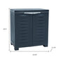 26" Dark Gray Heavy Duty Plastic Two Door Utility Cabinet