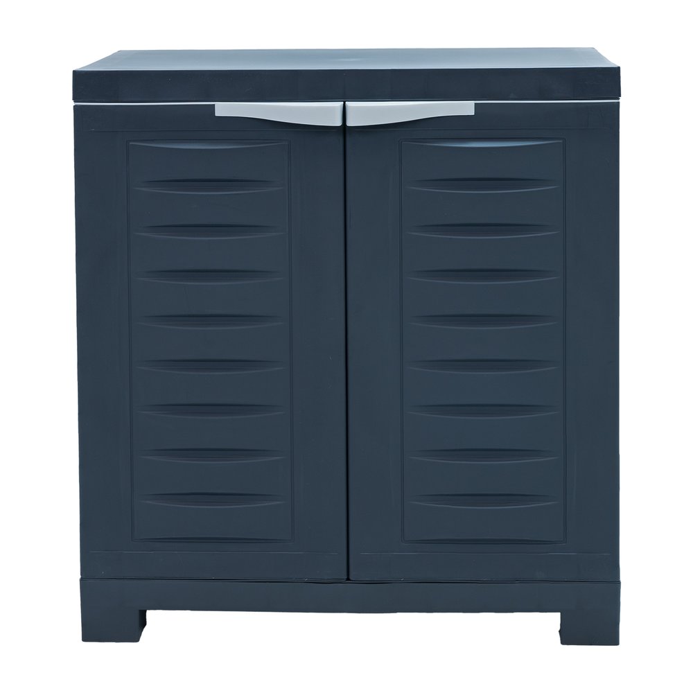 26" Dark Gray Heavy Duty Plastic Two Door Utility Cabinet