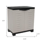 26" Gray And Black Heavy Duty Plastic Two Door Utility Cabinet