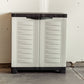 26" Gray And Black Heavy Duty Plastic Two Door Utility Cabinet