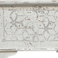 52" White Rustic Solid Wood Geometric Storage Ottoman