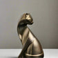 6" Bronze Resin Cat Hand Painted Figurine