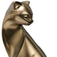 6" Bronze Resin Cat Hand Painted Figurine