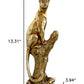 13" Bronze Resin Leopard Hand Painted Tabletop Sculpture