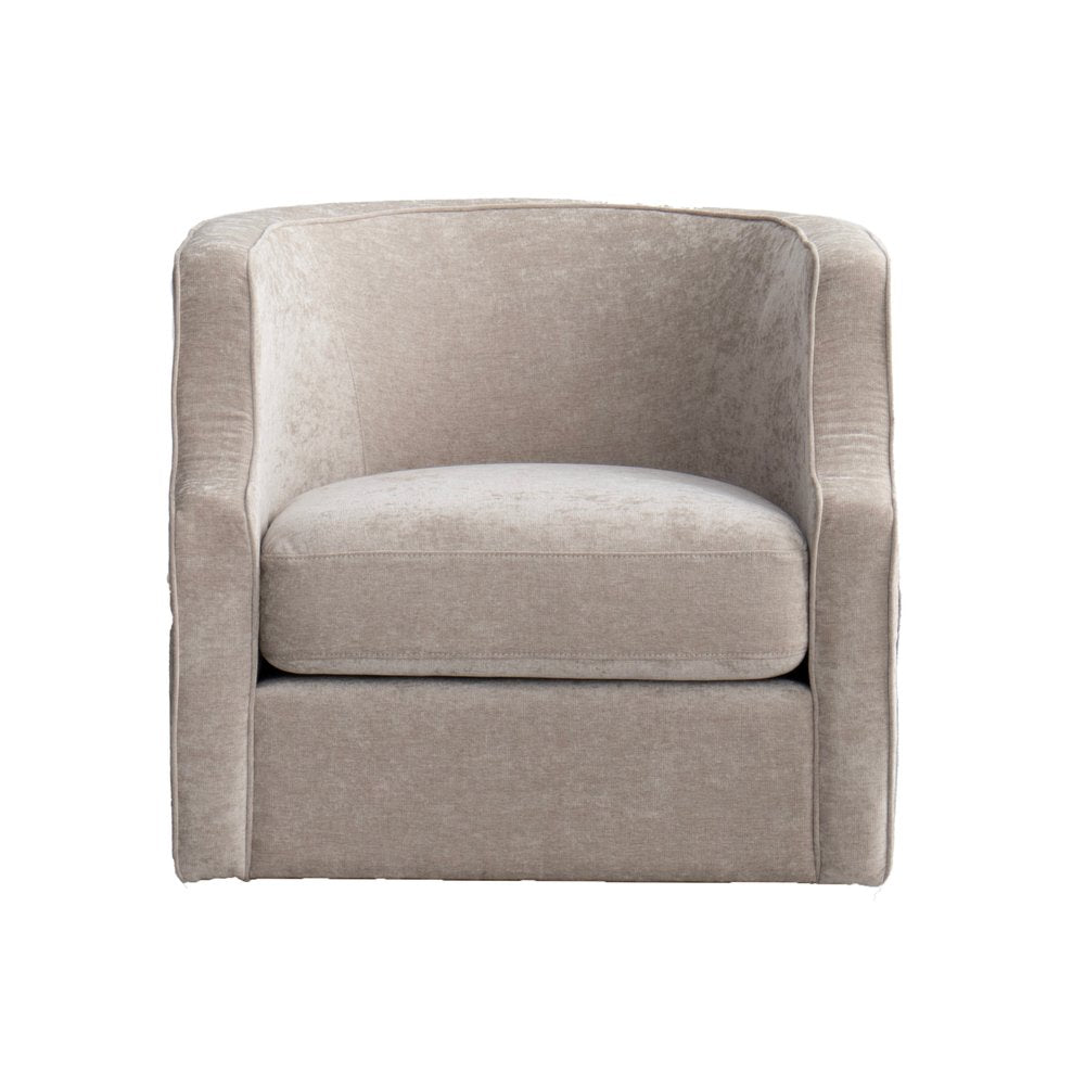 32" Beige Fabric Upholstered Arm Chair