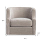 32" Beige Fabric Upholstered Arm Chair