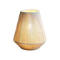 7" Beige Battery Operated Geometric String Shade Desk Lamp
