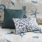 Set of Seven Blue And Ivory Shells and Starfish King Ring Stitch Comforter And Sham
