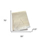 55" X 70" Linen And White Herringbone Cotton Blend S Initial Throw Blanket with Tassels And Embroidery