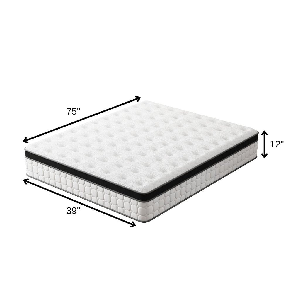 12" Twin Gel Memory Foam Hybrid Mattress