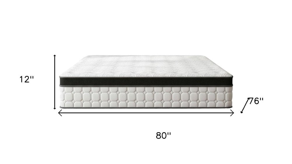 12" Hybrid Pocket Coil Gel Memory Foam King Mattress
