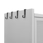 73" White Stainless Steel Textured Door Dining Hutch With Two Doors