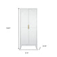71" White Steel Pantry Or Storage Closet With Arched Panel Doors