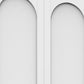 61" White Stainless Steel Pantry Or Storage Closet With Arched Panel Doors