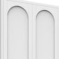 61" White Stainless Steel Pantry Or Storage Closet With Arched Panel Doors