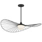 44" Black Aluminum Geometric Wavy LED Dimmable Outdoor Hanging Light