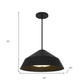 22" Black Aluminum Geometric LED Dimmable Outdoor Pendent Hanging Light