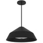 22" Black Aluminum Geometric LED Dimmable Outdoor Pendent Hanging Light