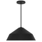 22" Black Aluminum Geometric LED Dimmable Outdoor Pendent Hanging Light