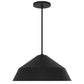 22" Black Aluminum Geometric LED Dimmable Outdoor Pendent Hanging Light