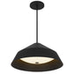 22" Black Aluminum Geometric LED Dimmable Outdoor Pendent Hanging Light