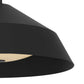 22" Black Aluminum Geometric LED Dimmable Outdoor Pendent Hanging Light