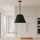 16" Black Aluminum Cone LED Dimmable Outdoor Pendent Hanging Light