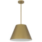 16" Antique Gold Aluminum Cone LED Dimmable Outdoor Pendent Hanging Light