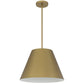 16" Antique Gold Aluminum Cone LED Dimmable Outdoor Pendent Hanging Light