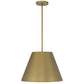 16" Antique Gold Aluminum Cone LED Dimmable Outdoor Pendent Hanging Light
